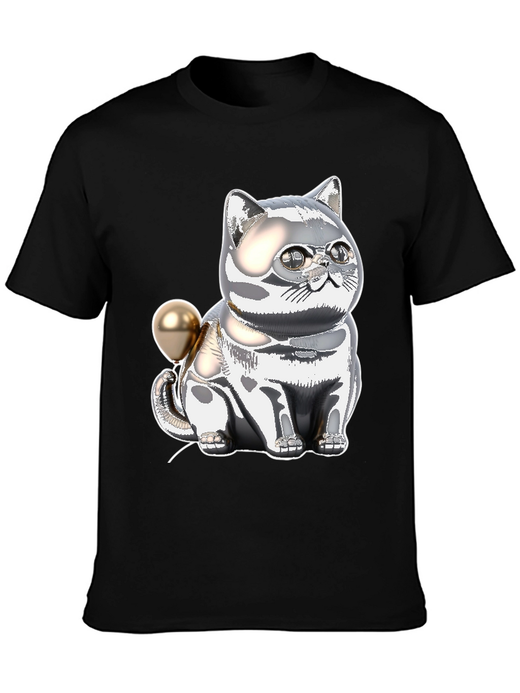 Chrome Cat Balloon T-Shirt