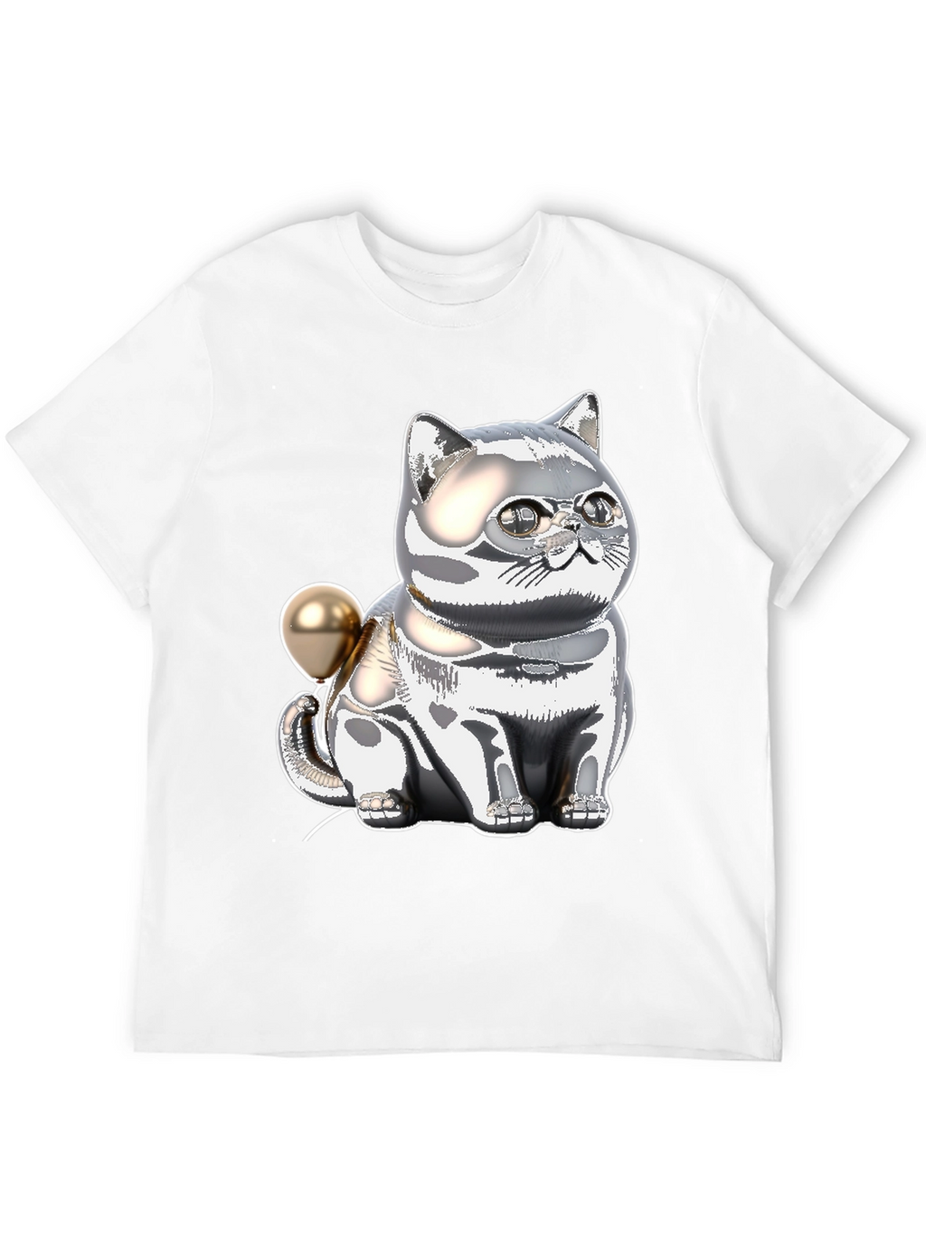 Chrome Cat Balloon T-Shirt