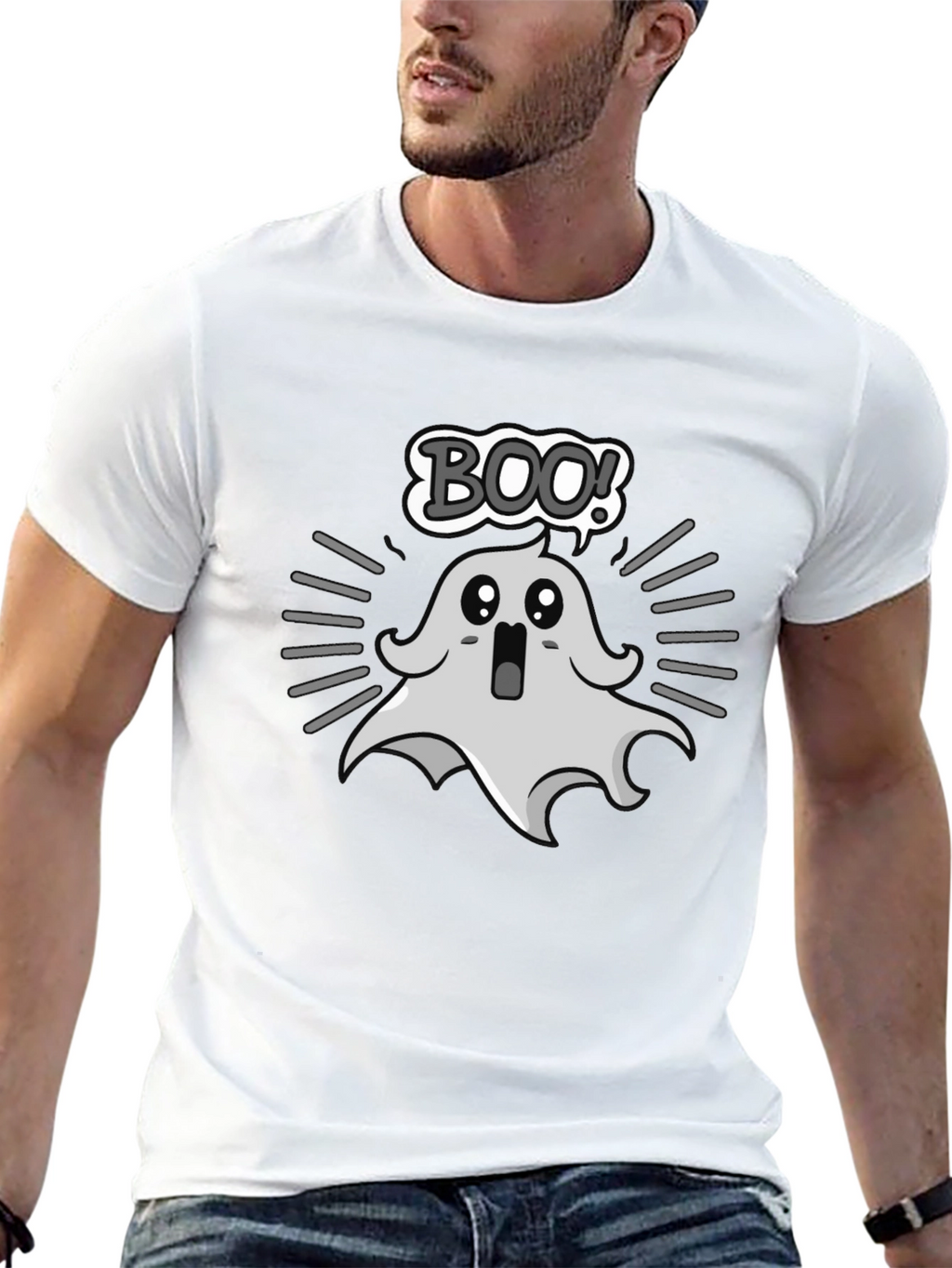 Spooky Boo Ghost Graphic T-Shirt