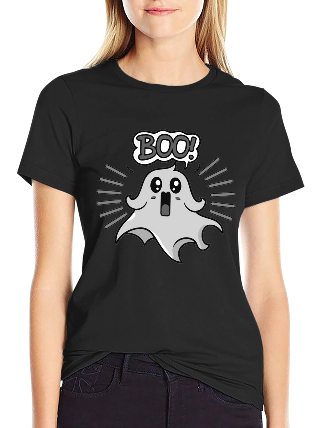 Spooky Boo Ghost Graphic T-Shirt