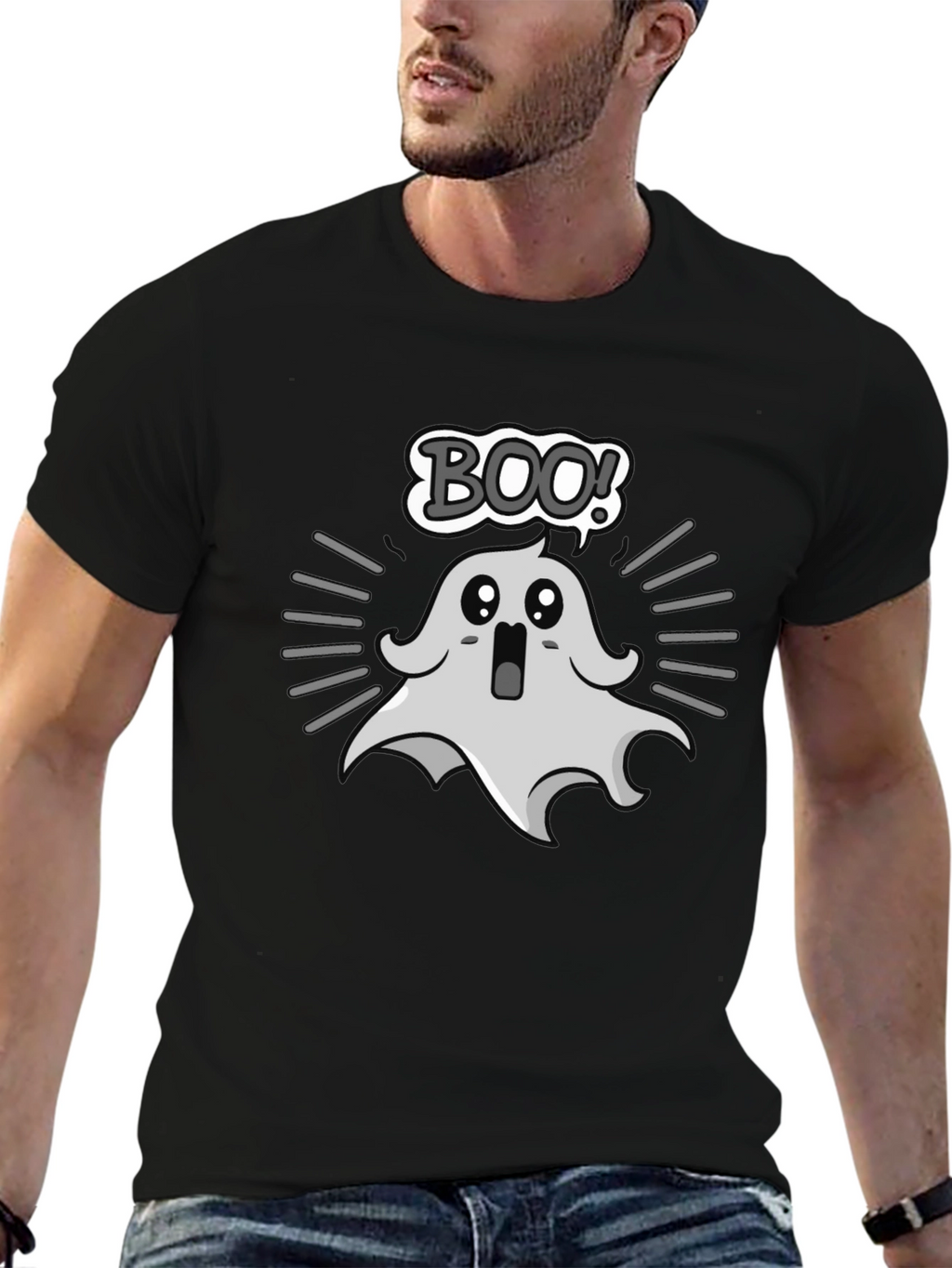 Spooky Boo Ghost Graphic T-Shirt
