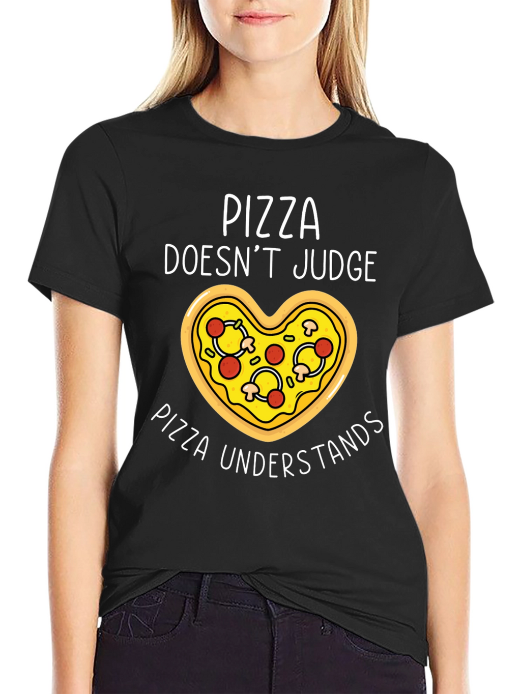Pizza Lover T-Shirt - Pizza Doesnt Judge Pizza Understands