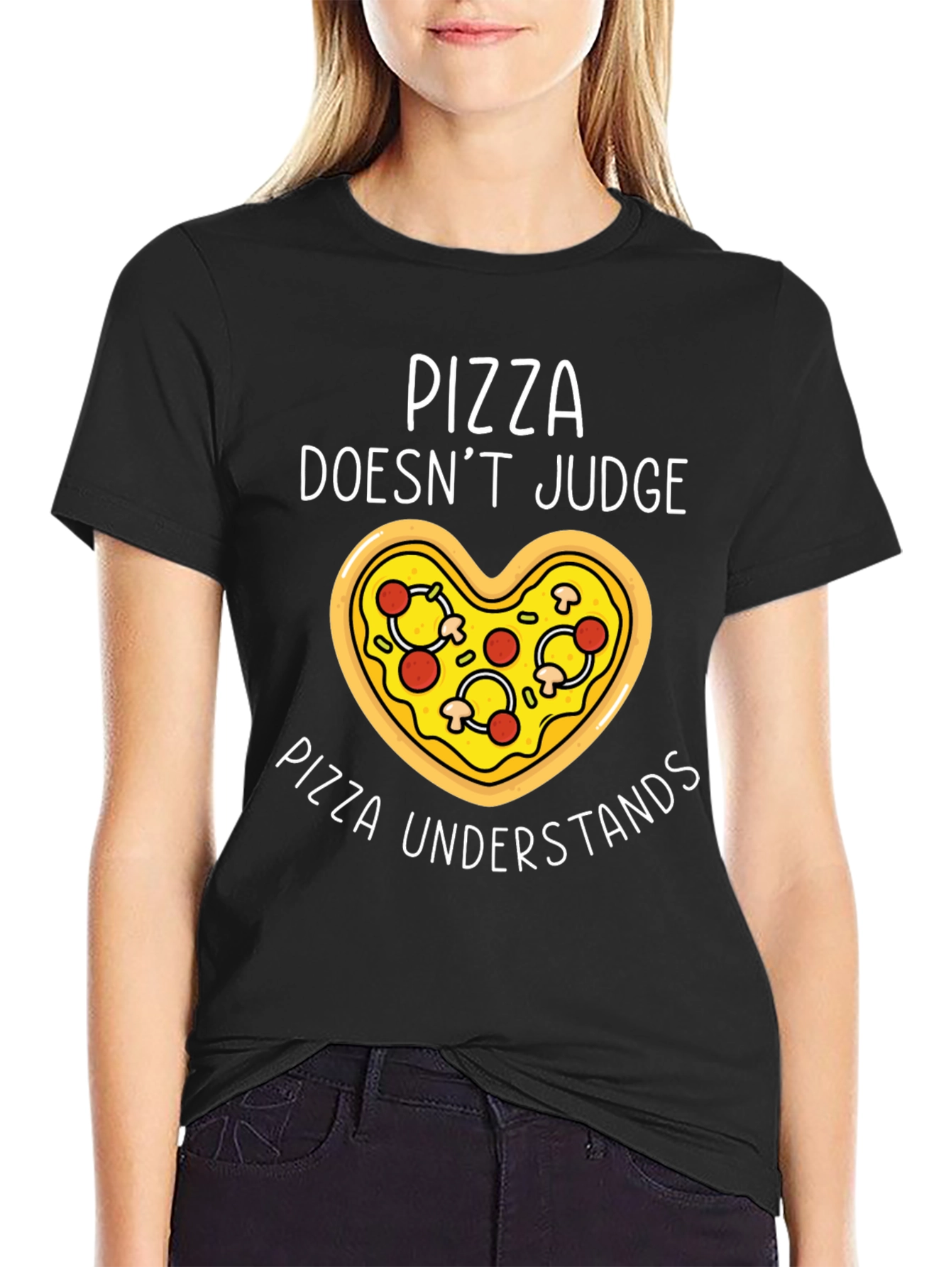 Pizza Lover T-Shirt - Pizza Doesnt Judge Pizza Understands