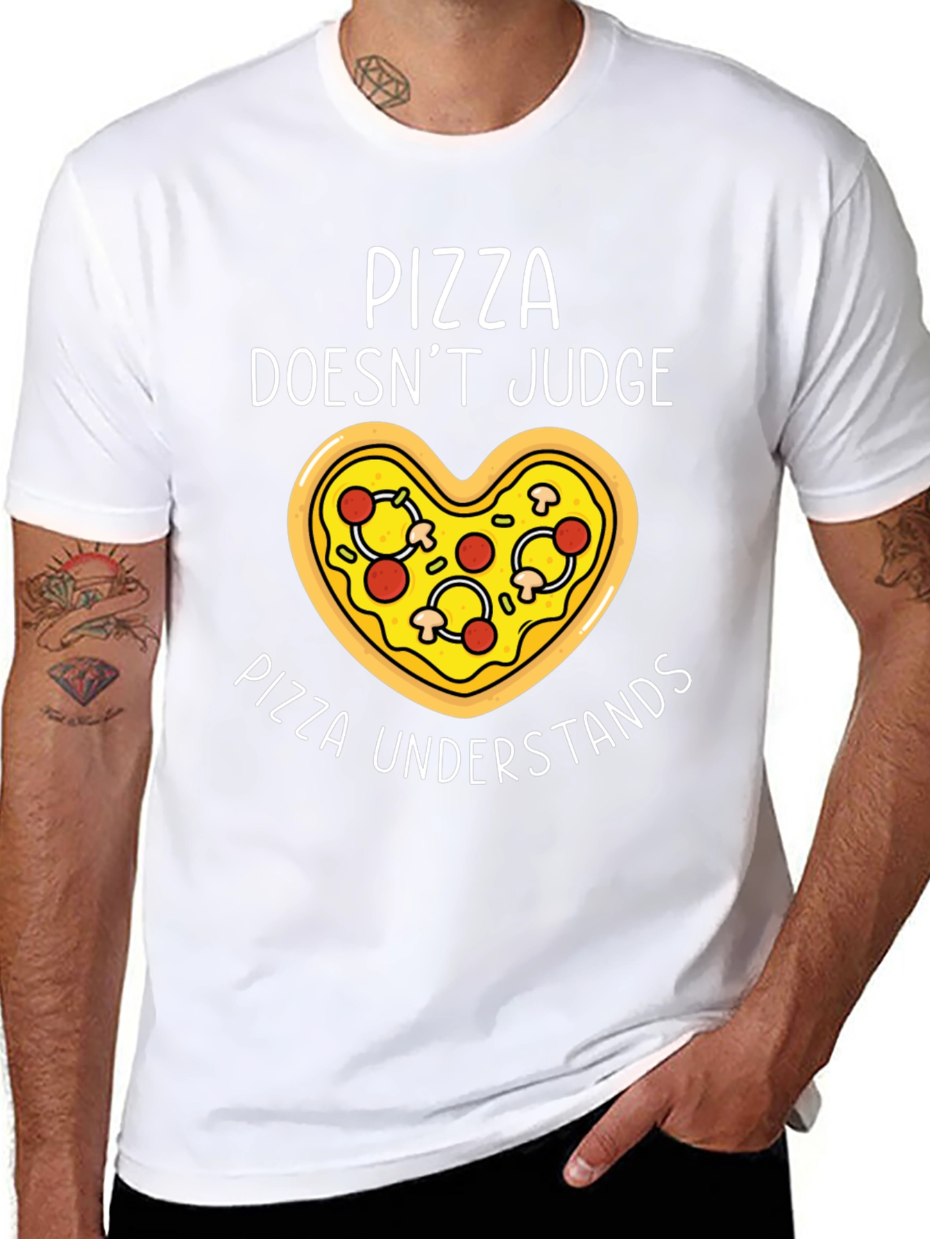 Pizza Lover T-Shirt - Pizza Doesnt Judge Pizza Understands