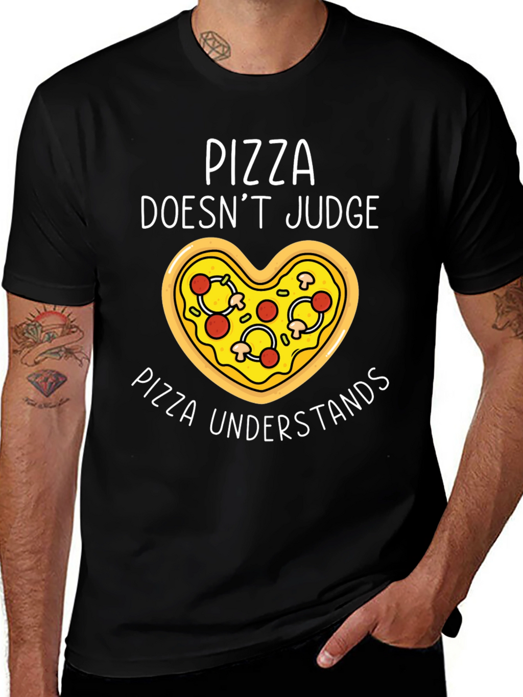 Pizza Lover T-Shirt - Pizza Doesnt Judge Pizza Understands