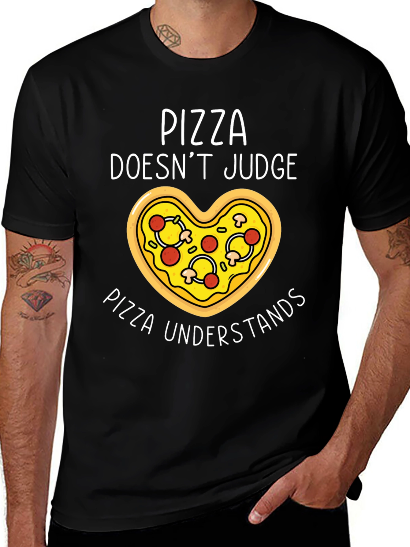 Pizza Lover T-Shirt - Pizza Doesnt Judge Pizza Understands