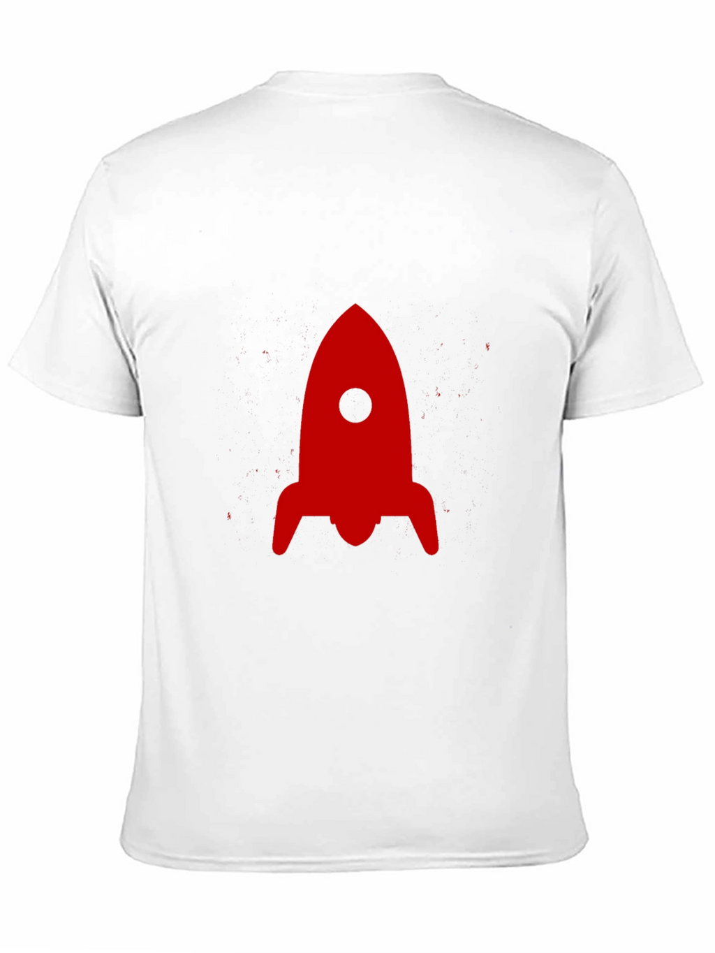Red Rocket Graphic Print Black T-Shirt
