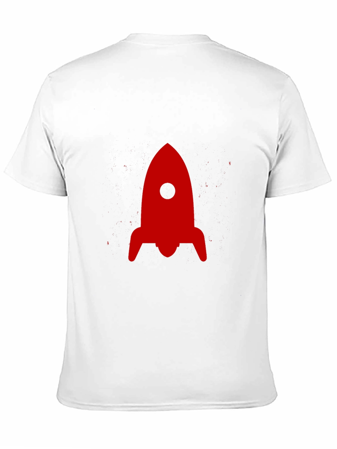 Red Rocket Graphic Print Black T-Shirt