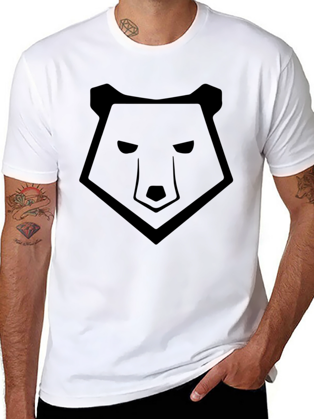 Bear Graphic Tee - Mens Black T-Shirt