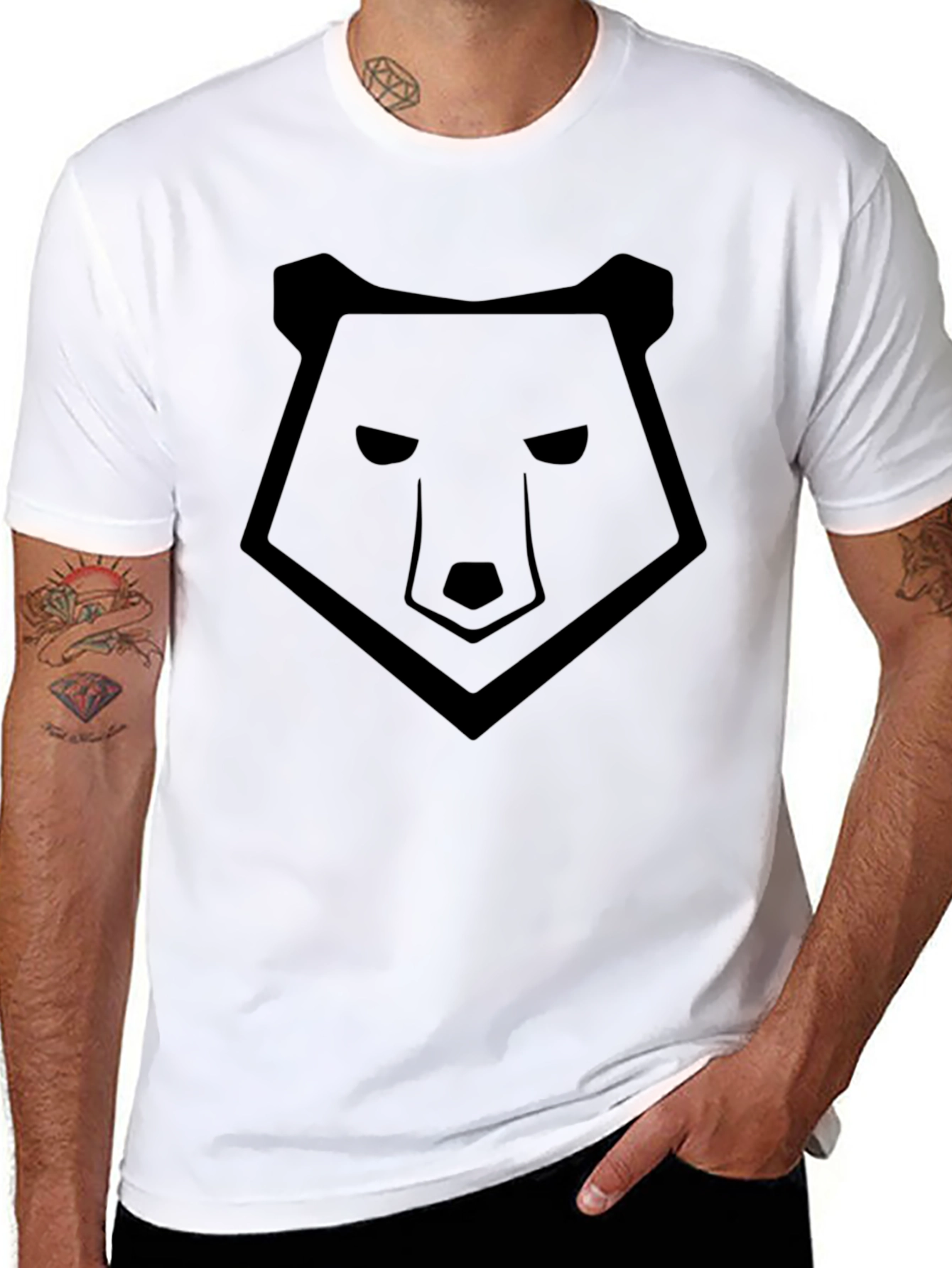 Bear Graphic Tee - Mens Black T-Shirt