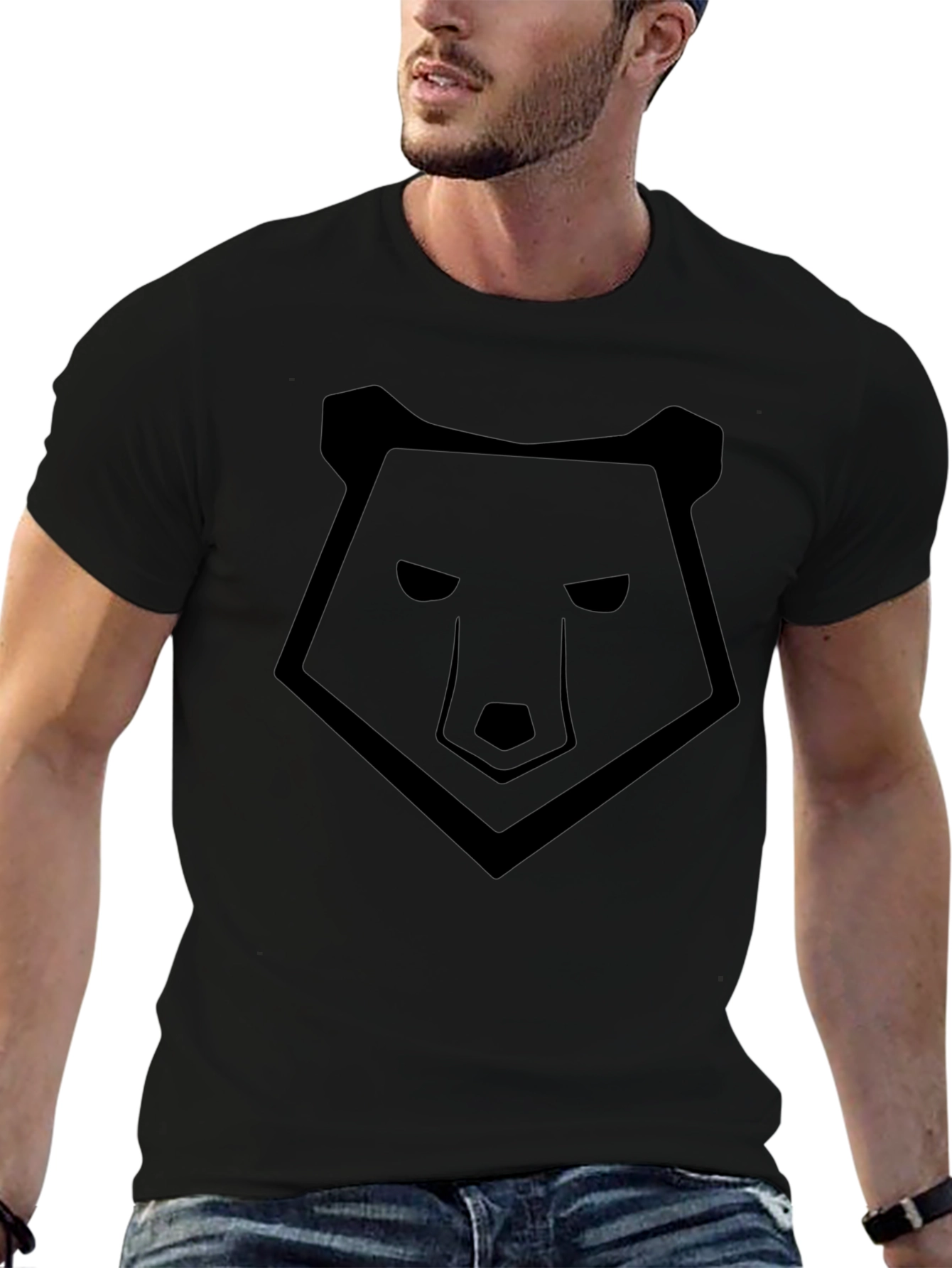 Bear Graphic Tee - Mens Black T-Shirt