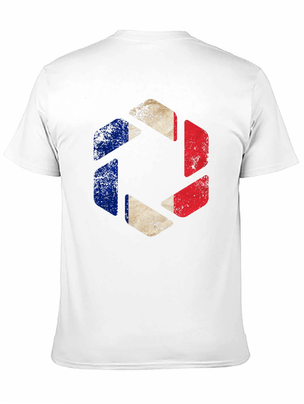 France Flag Shutter T-Shirt - Mens Black Graphic Tee