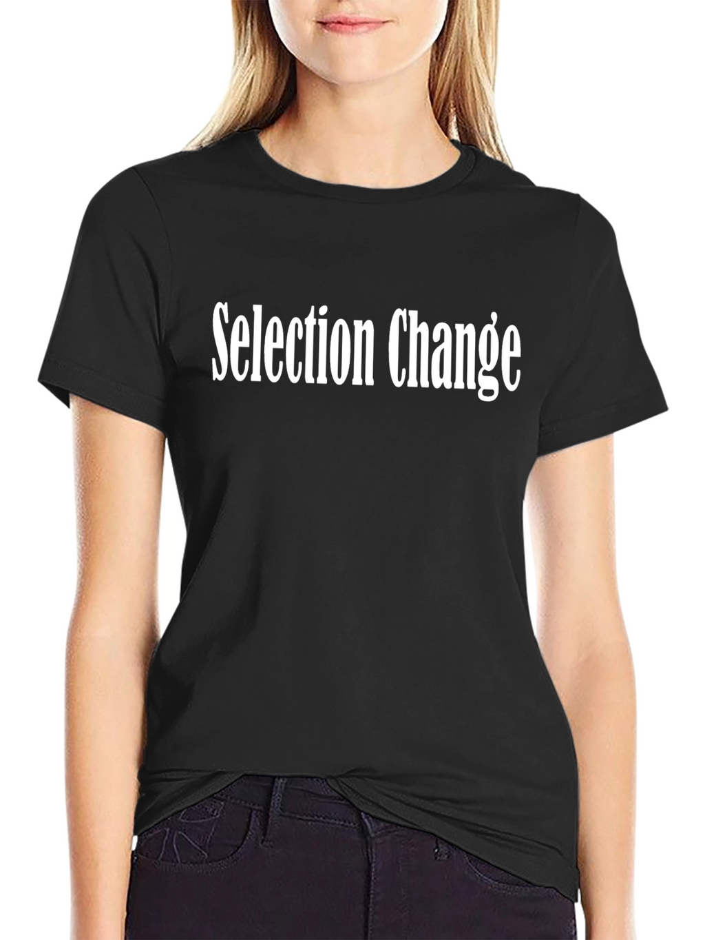 Selection Change Black Graphic Tee