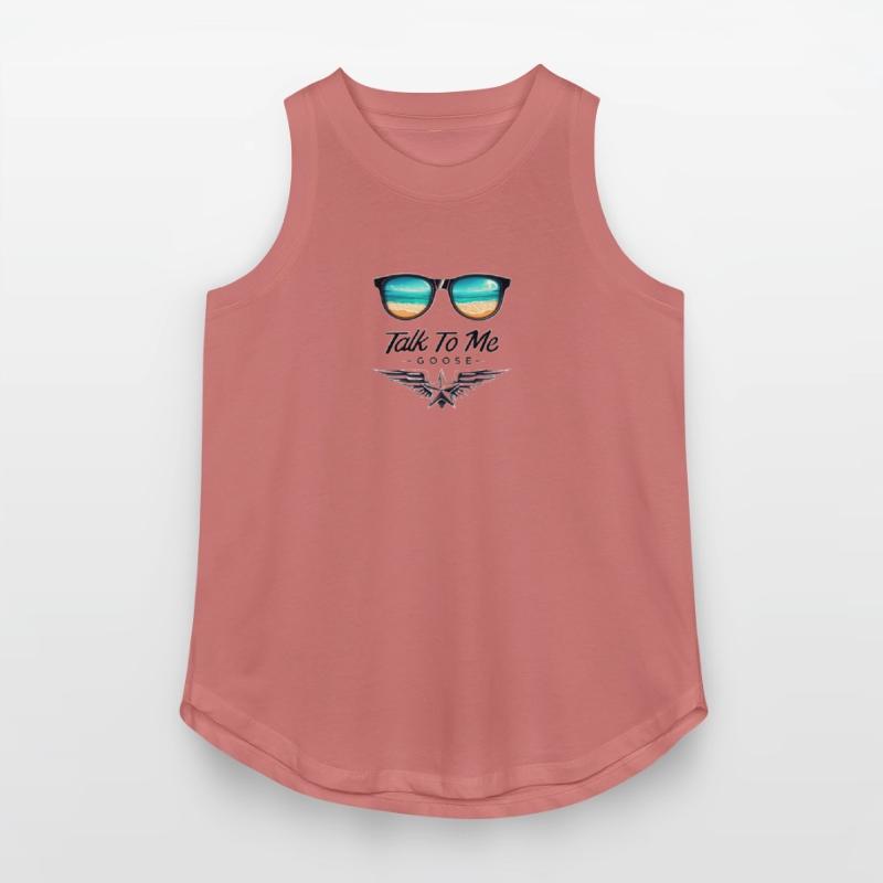 a beach scene reflected in the lenses