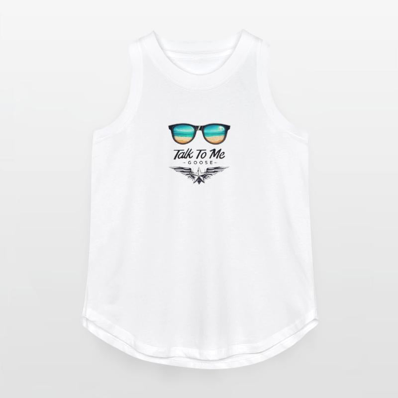 a beach scene reflected in the lenses