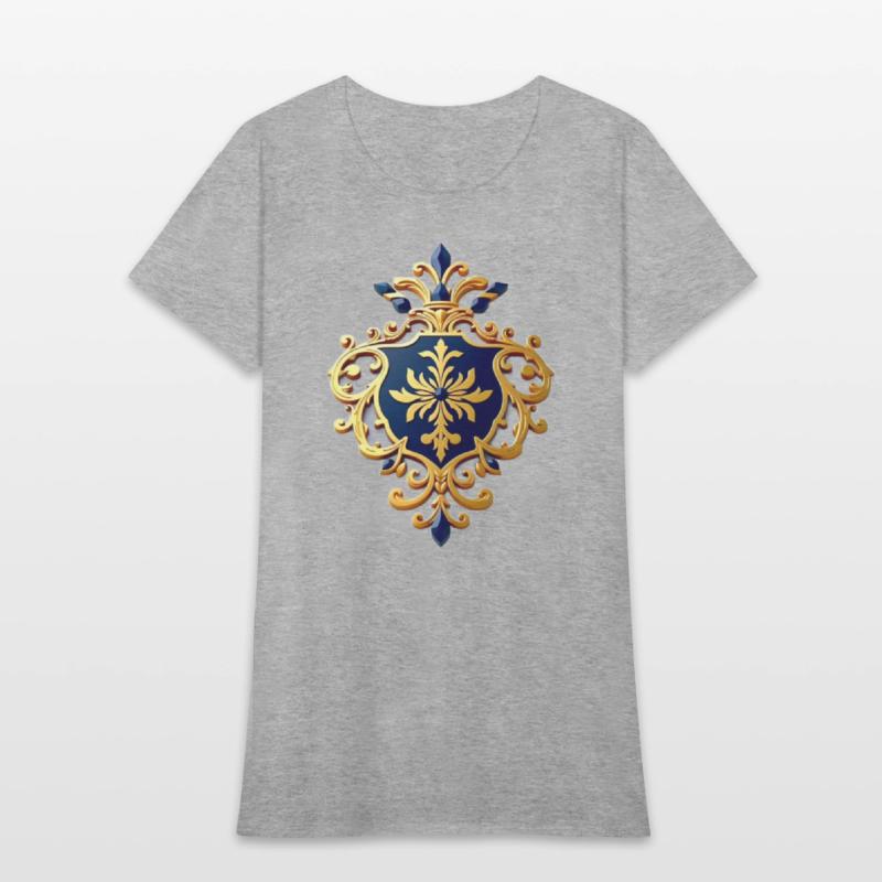 A premium abstract crest like symbol gold fili.