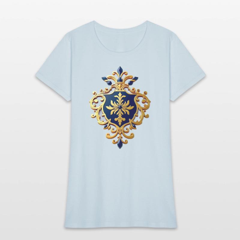 A premium abstract crest like symbol gold fili.