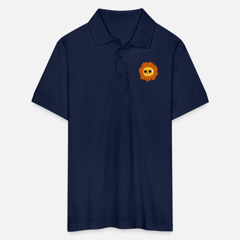 a skull in the middle of a sunflower With sunglass