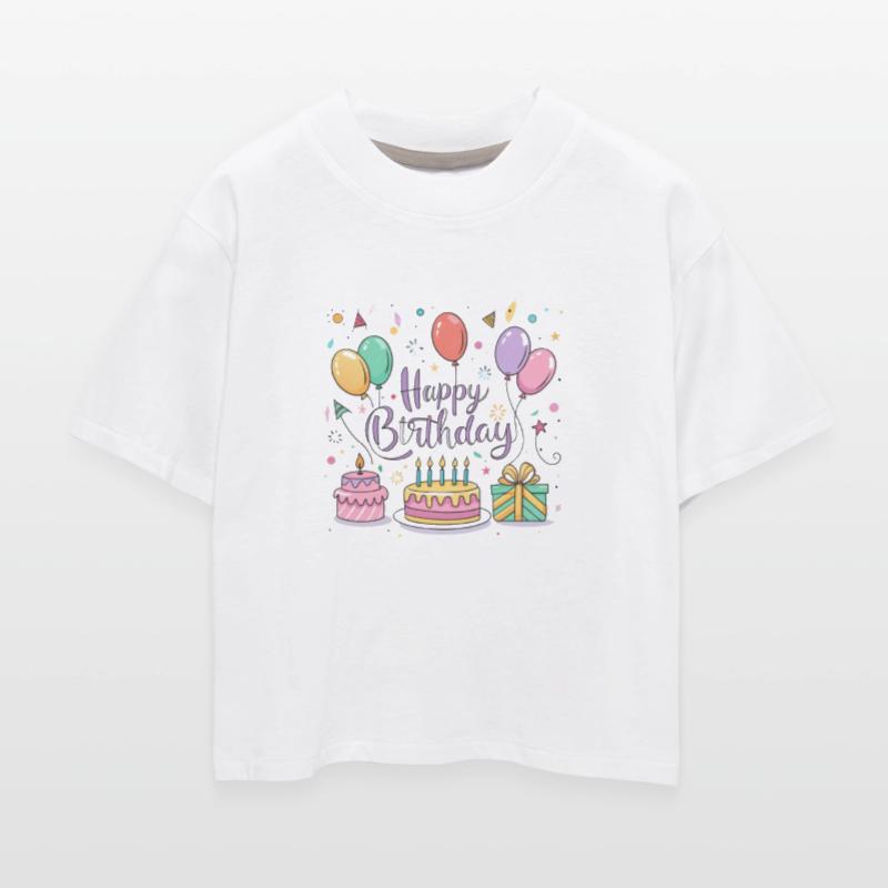 a vector illustration for a "Happy Birthday" greet