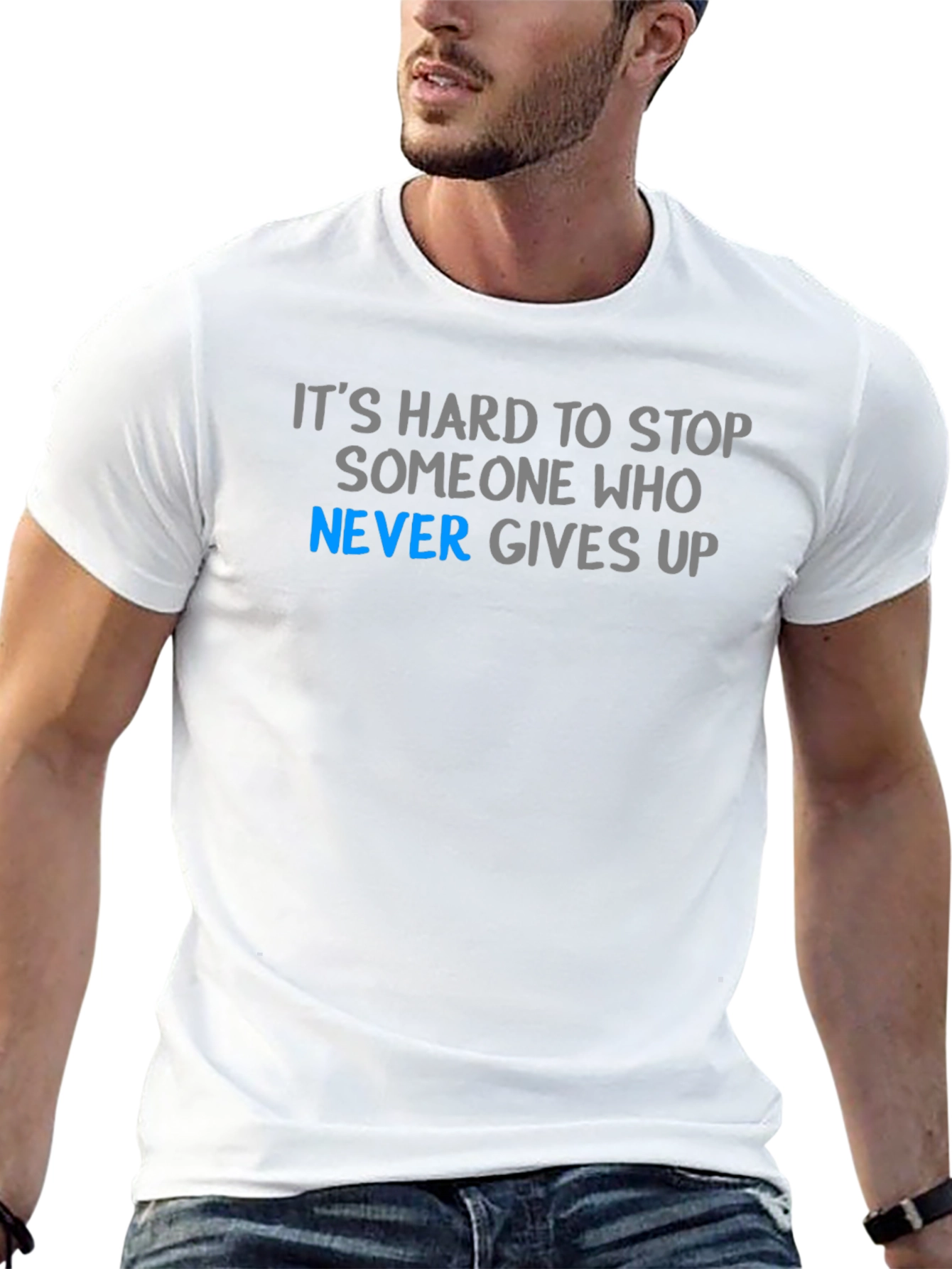 Never Give Up Motivational T-Shirt