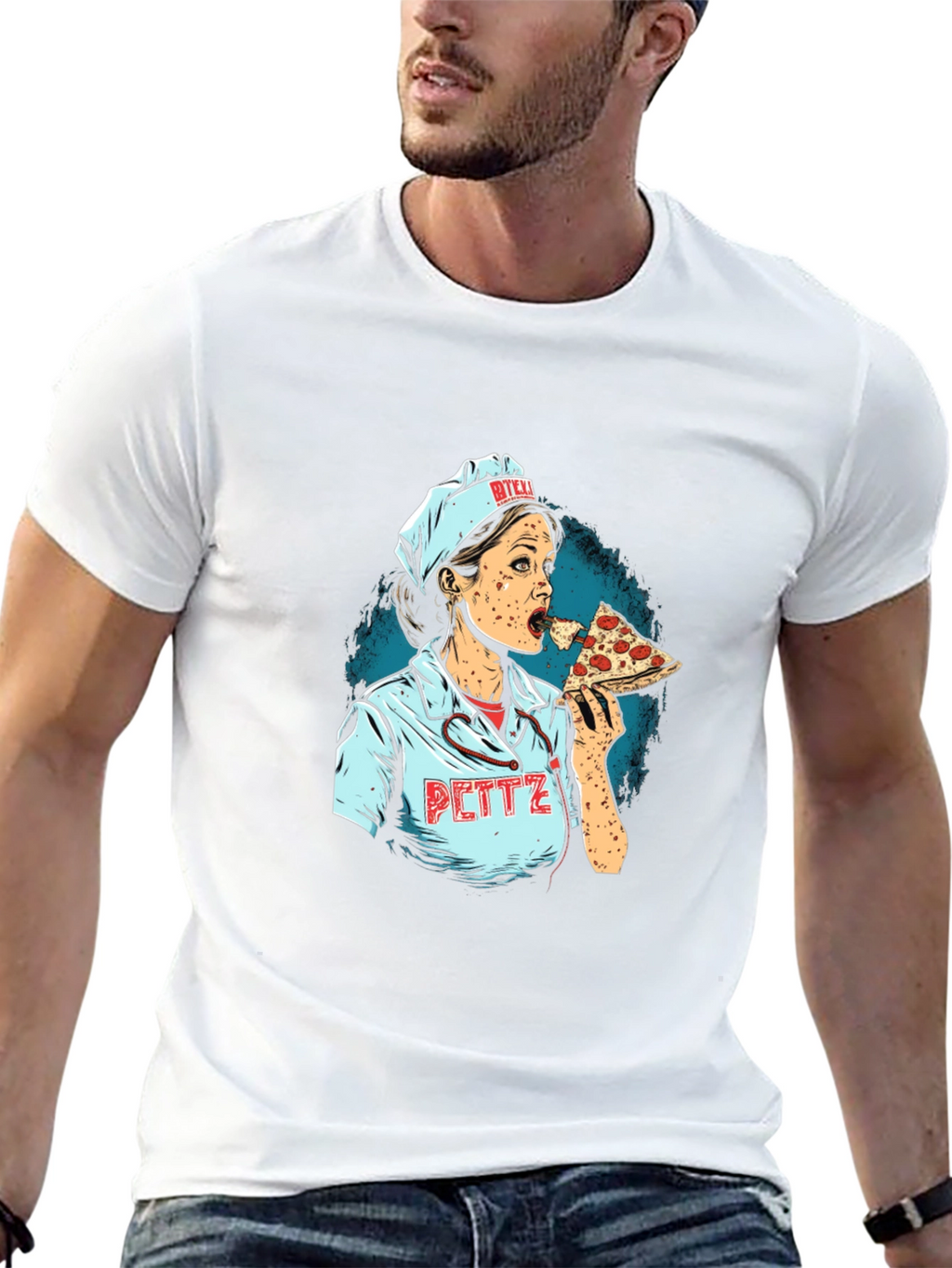 Pizza Nurse Graphic T-Shirt