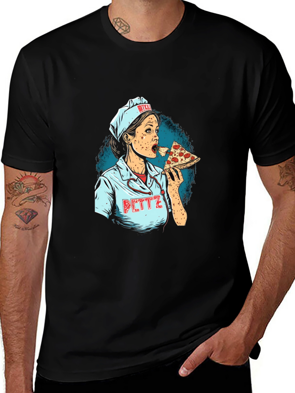 Pizza Nurse Graphic T-Shirt