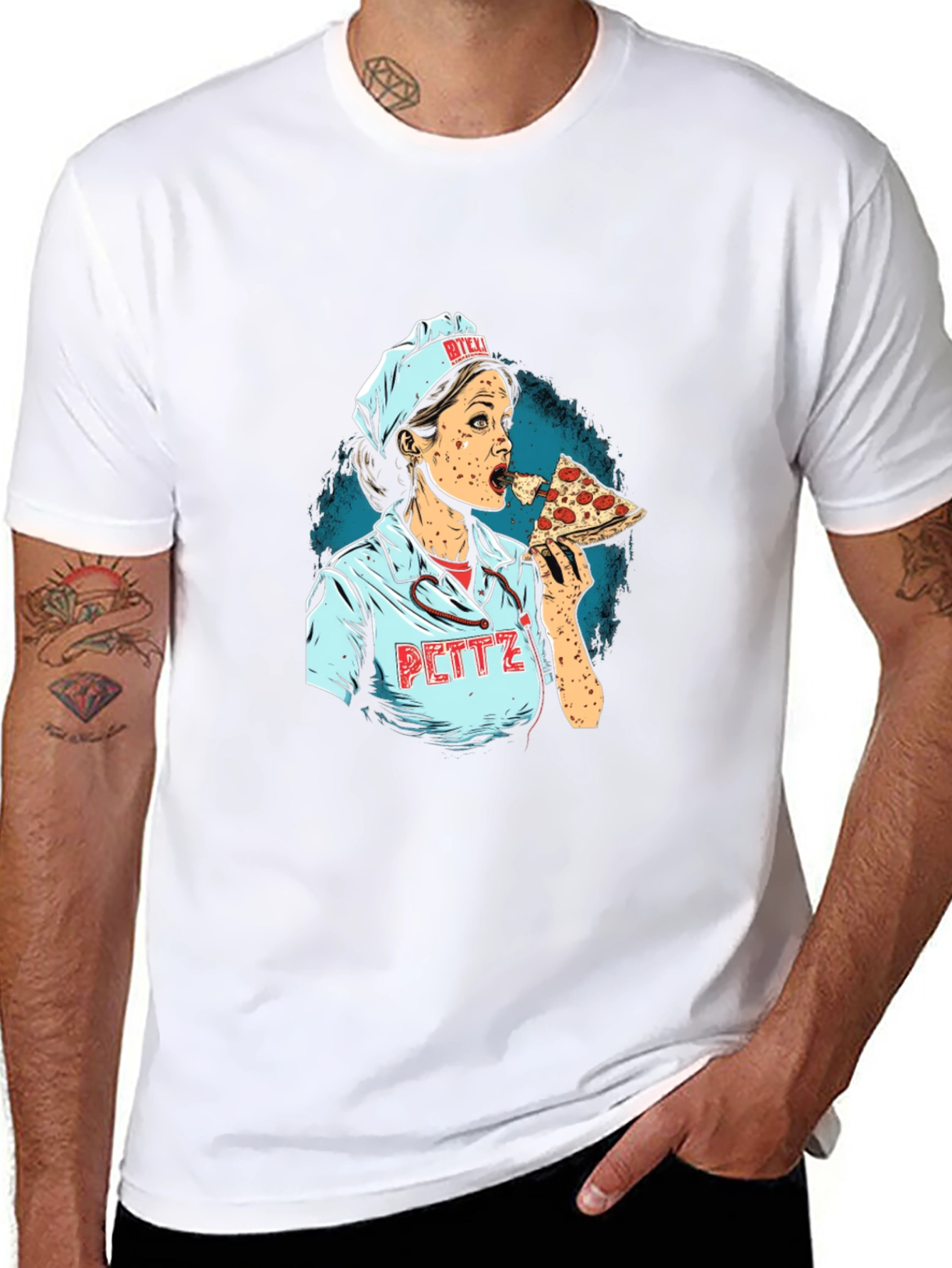 Pizza Nurse Graphic T-Shirt