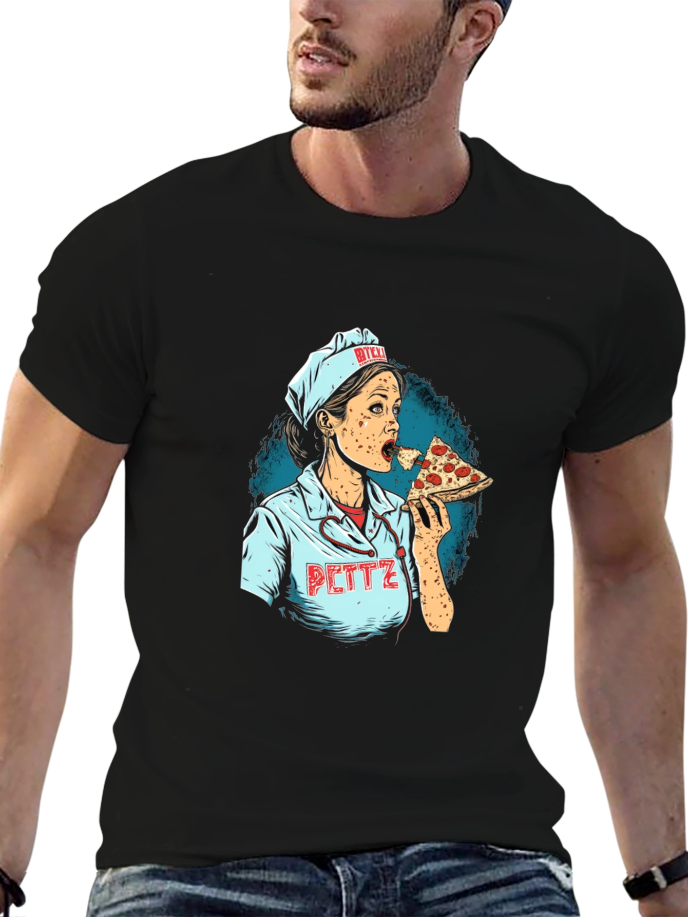 Pizza Nurse Graphic T-Shirt