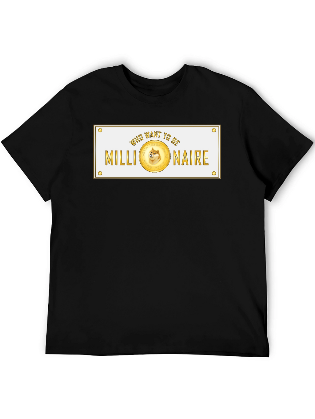 Dogecoin Millionaire Black T-Shirt Crypto Style