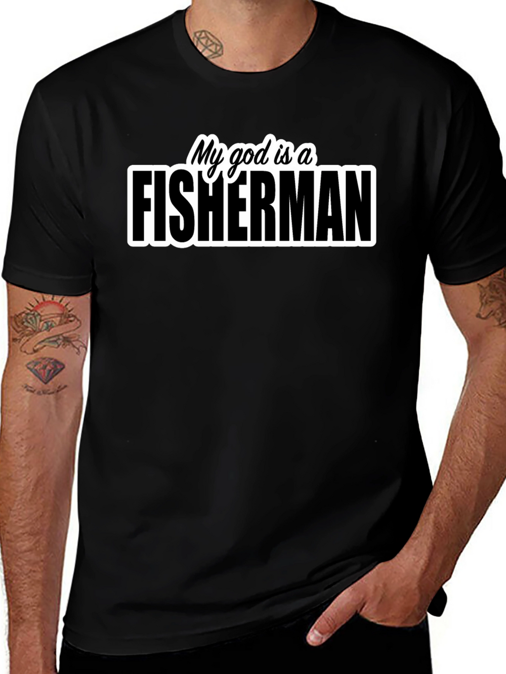 My God is a Fisherman Graphic T-Shirt