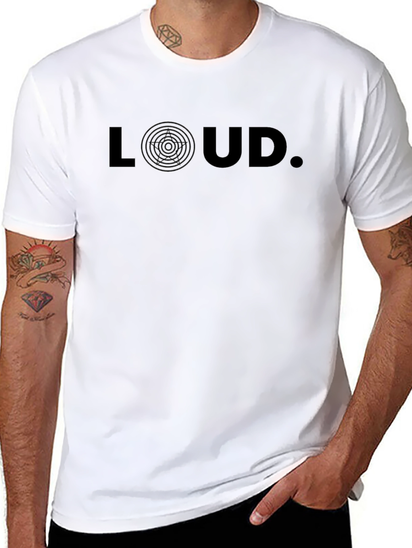 LOUD Graphic Print Black T-Shirt - Stylish & Modern
