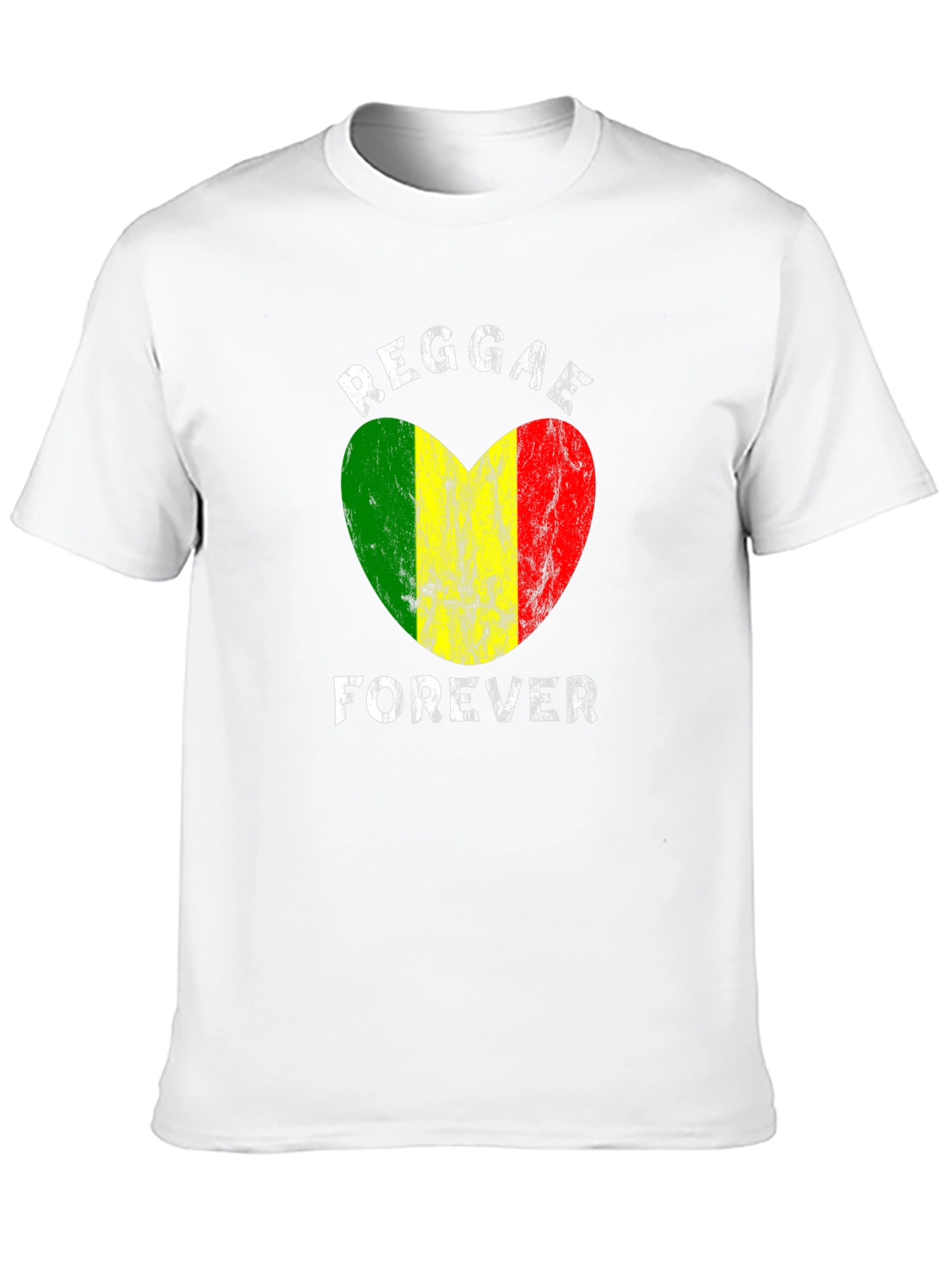 Reggae Forever Heart Graphic T-Shirt