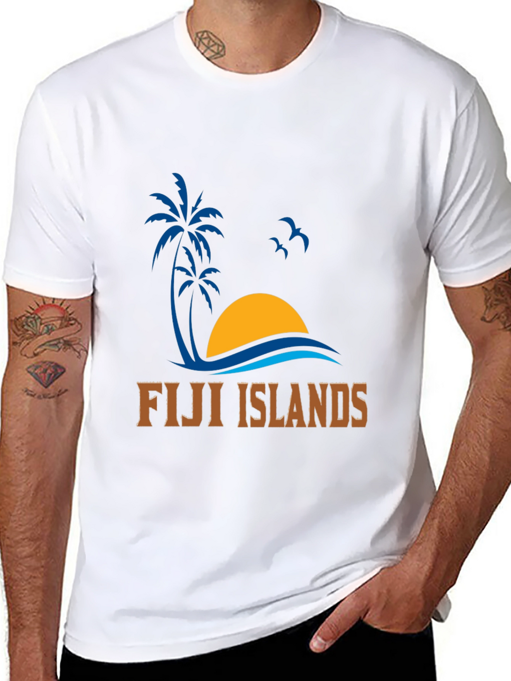 Fiji Islands Graphic Tee - Tropical Vacation T-Shirt