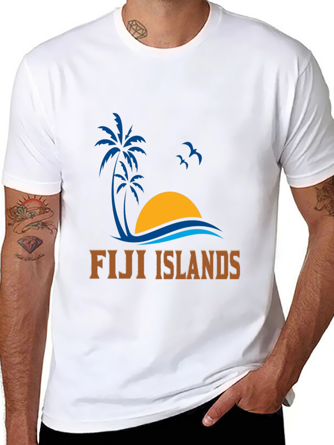 Fiji Islands Graphic Tee - Tropical Vacation T-Shirt