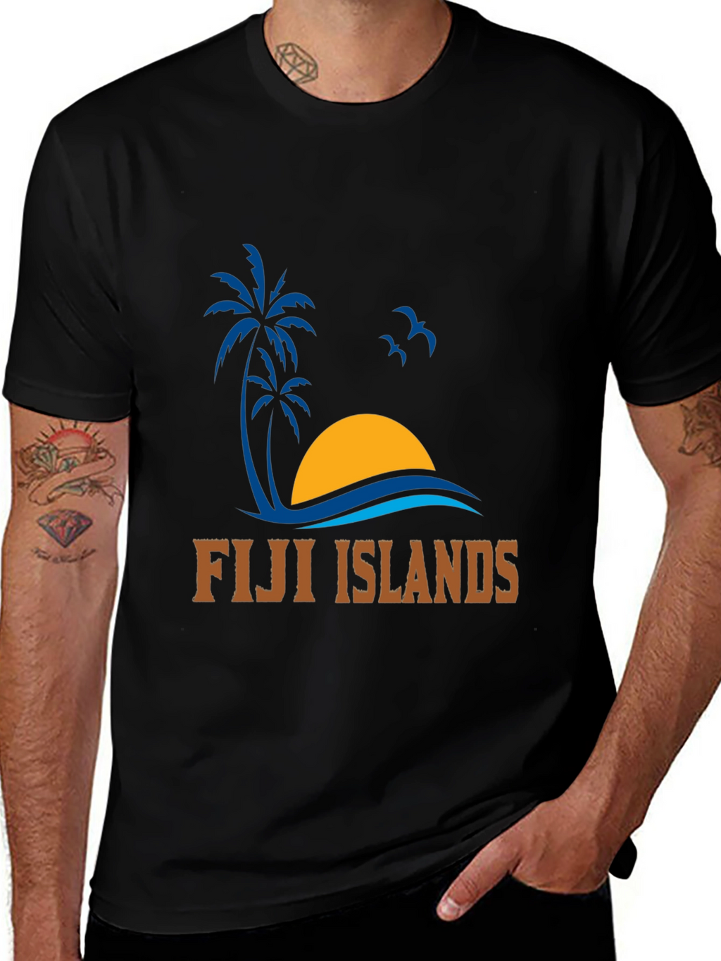 Fiji Islands Graphic Tee - Tropical Vacation T-Shirt