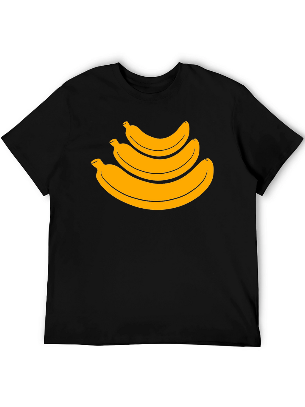 Banana Stack Graphic Tee - Casual Black T-Shirt