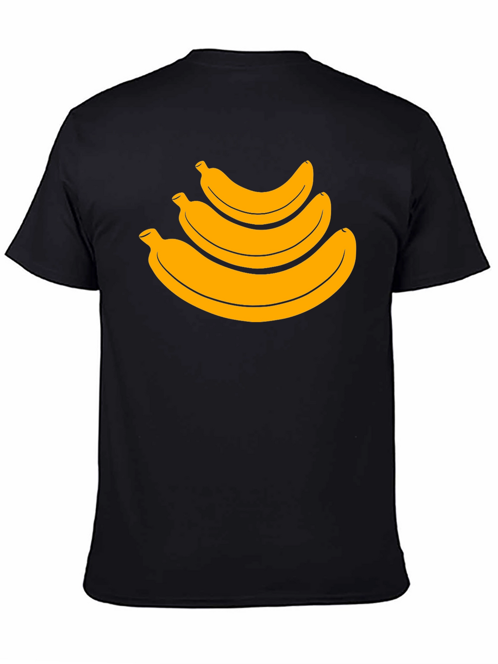 Banana Stack Graphic Tee - Casual Black T-Shirt