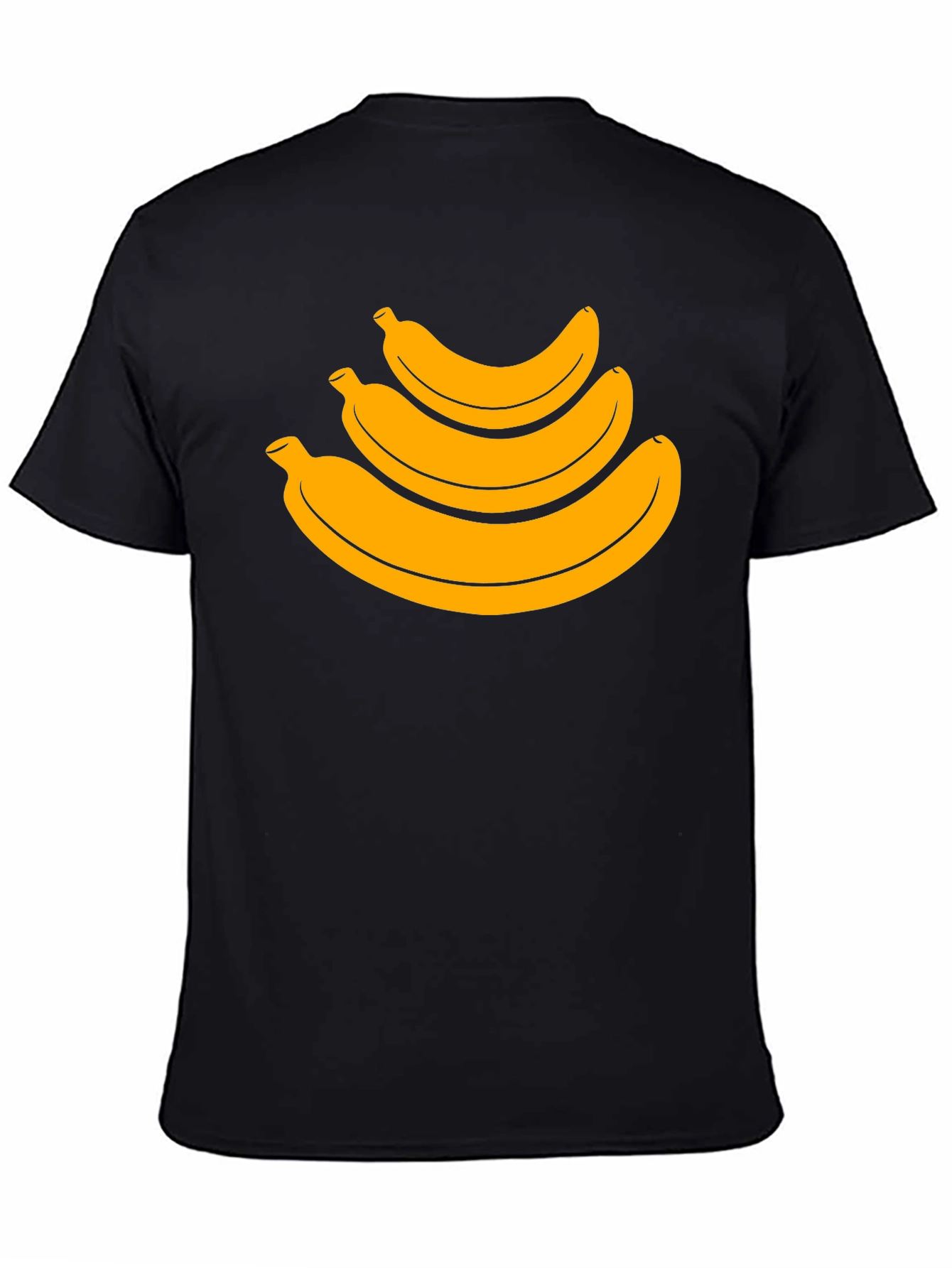 Banana Stack Graphic Tee - Casual Black T-Shirt