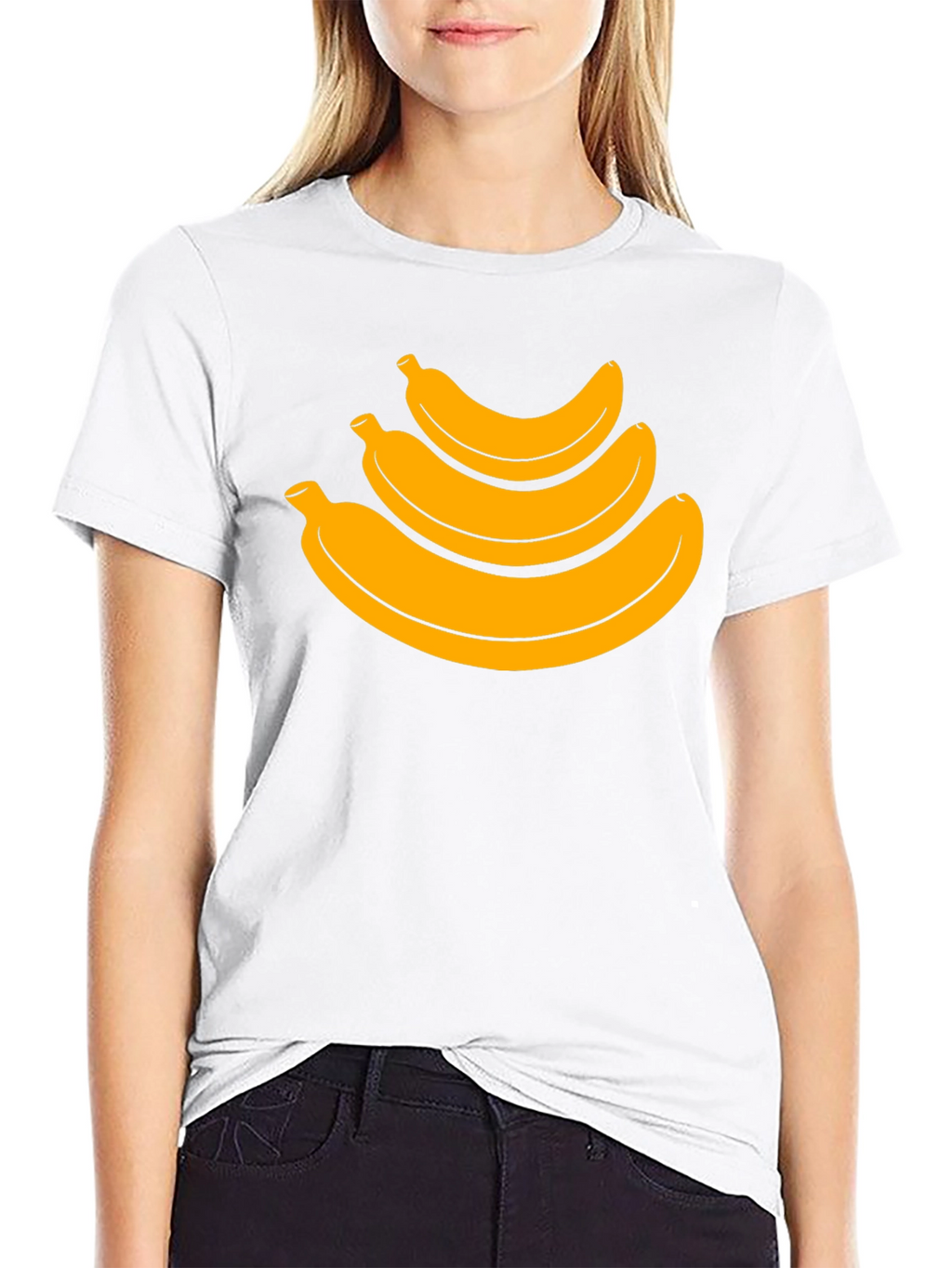 Banana Stack Graphic Tee - Casual Black T-Shirt