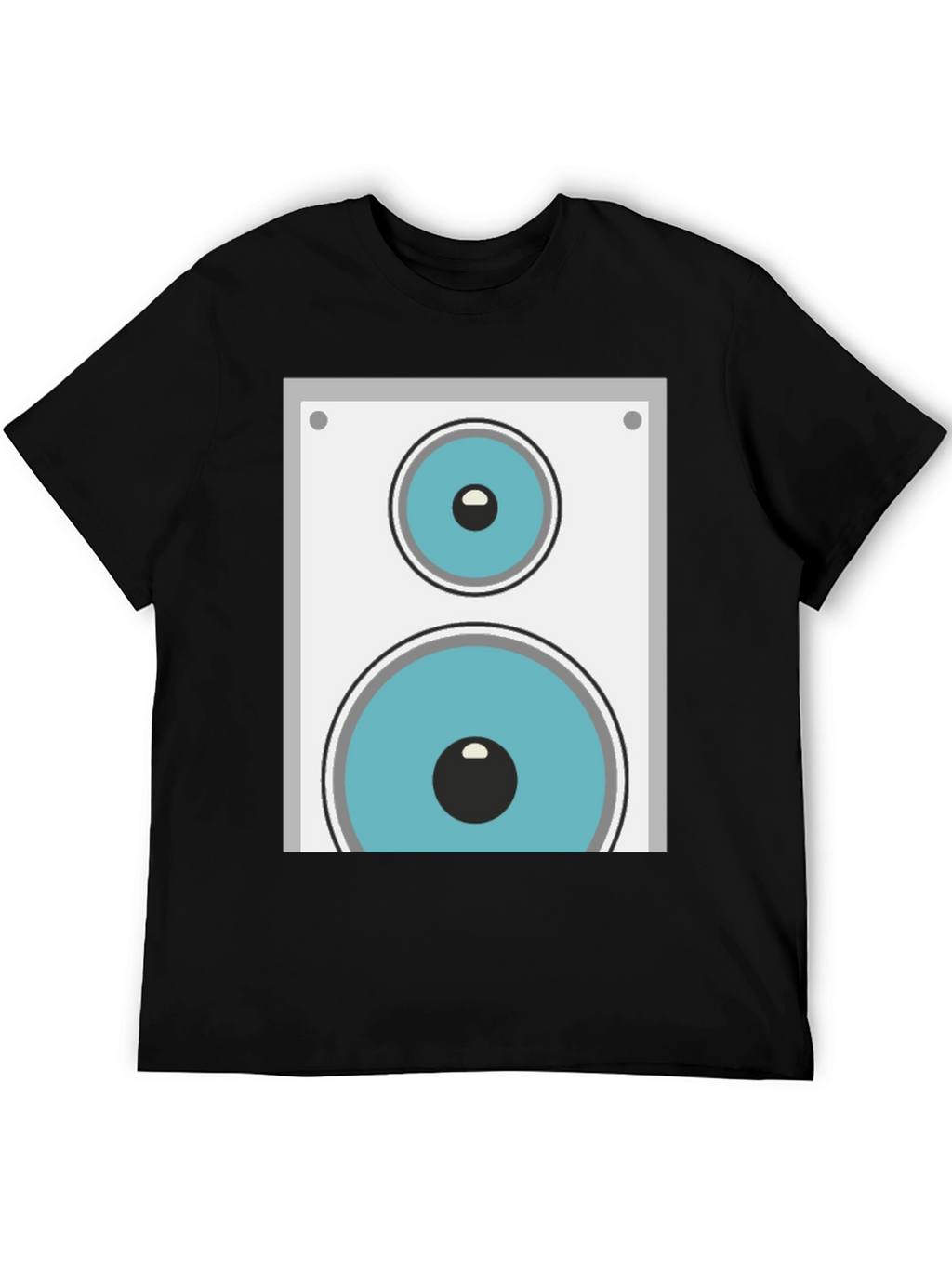 Speaker Graphic Tee - Black Cotton Blend