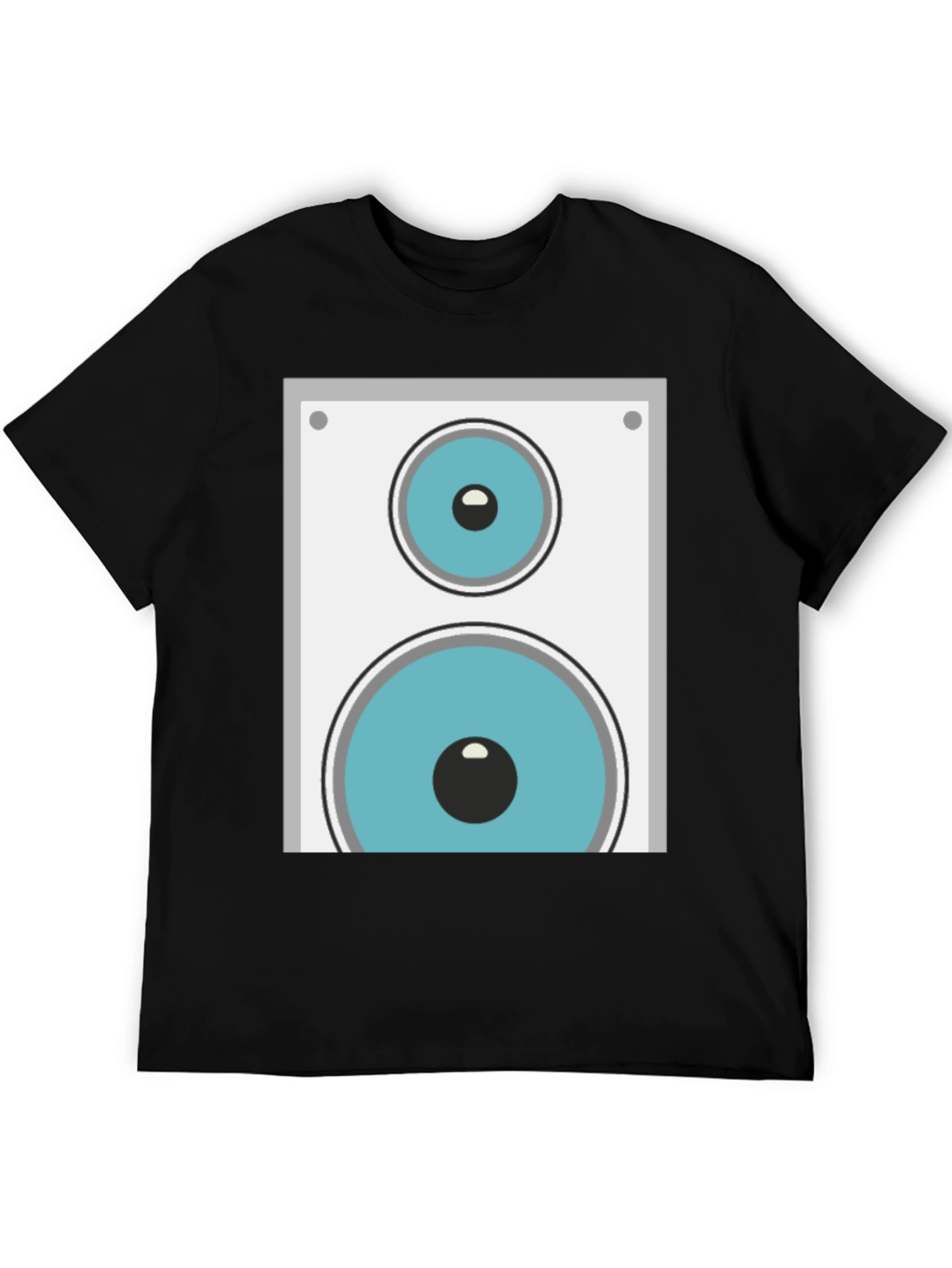 Speaker Graphic Tee - Black Cotton Blend