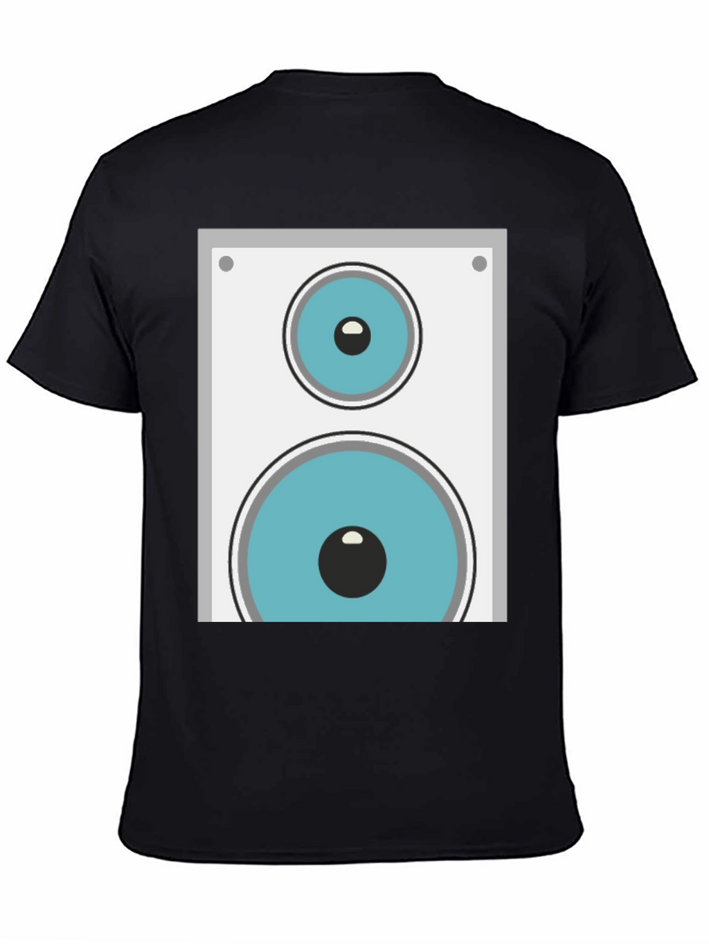 Speaker Graphic Tee - Black Cotton Blend