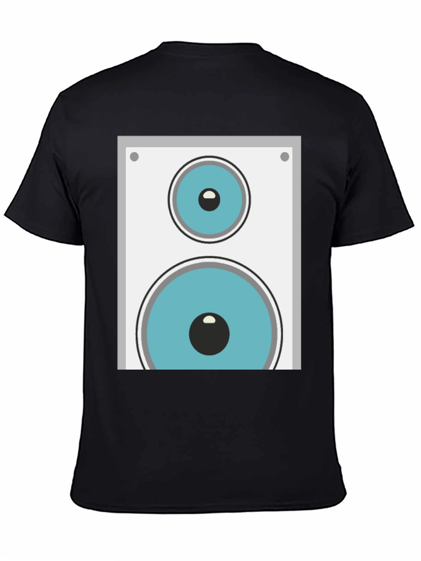 Speaker Graphic Tee - Black Cotton Blend
