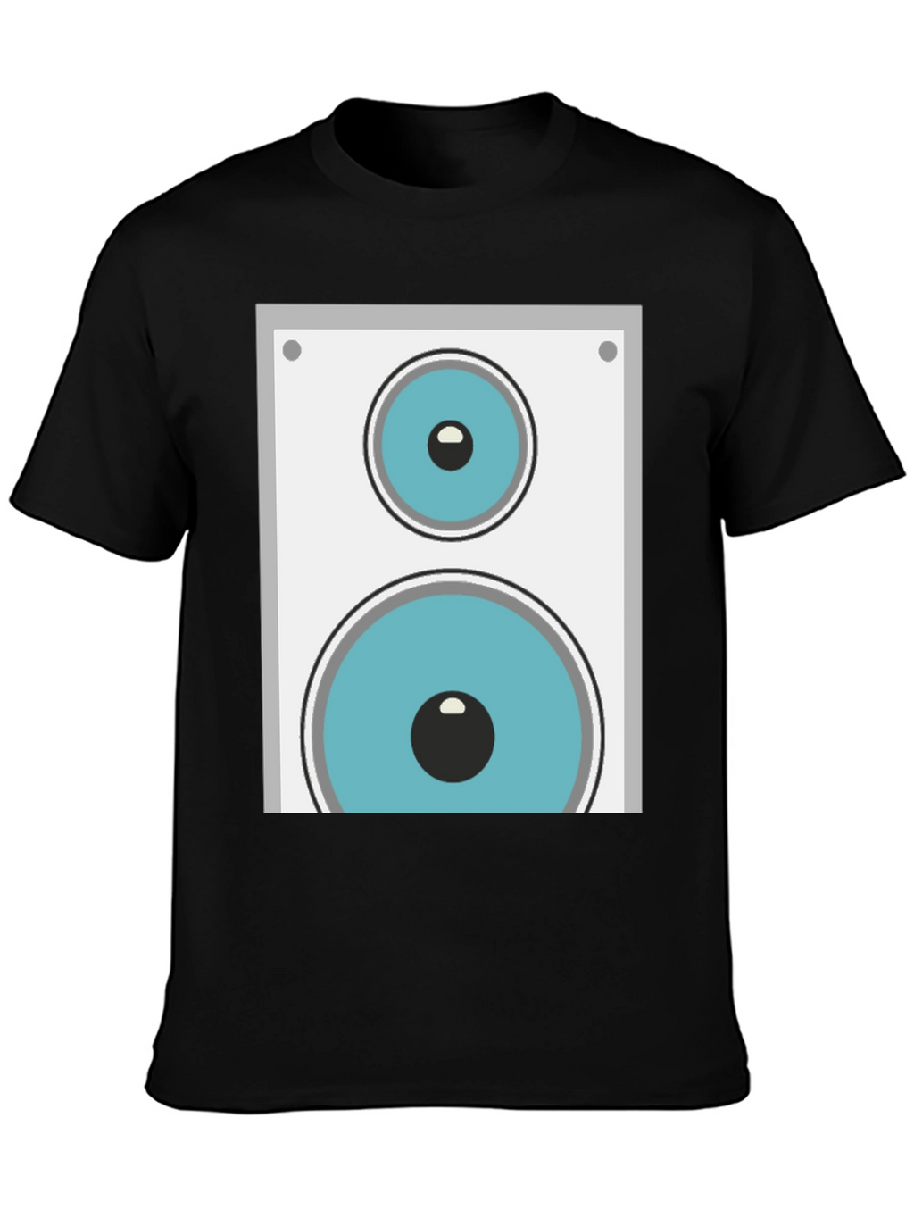 Speaker Graphic Tee - Black Cotton Blend