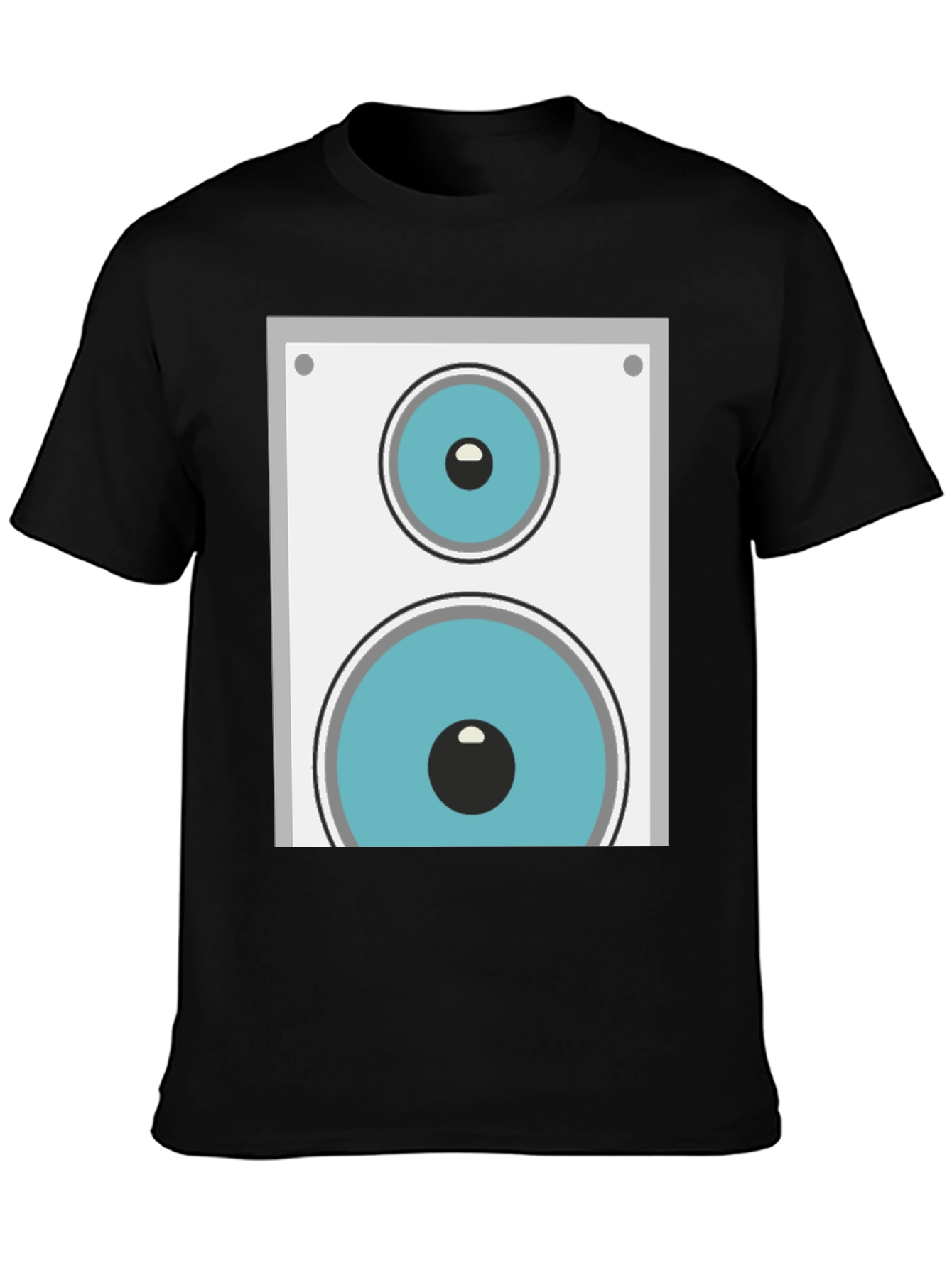 Speaker Graphic Tee - Black Cotton Blend