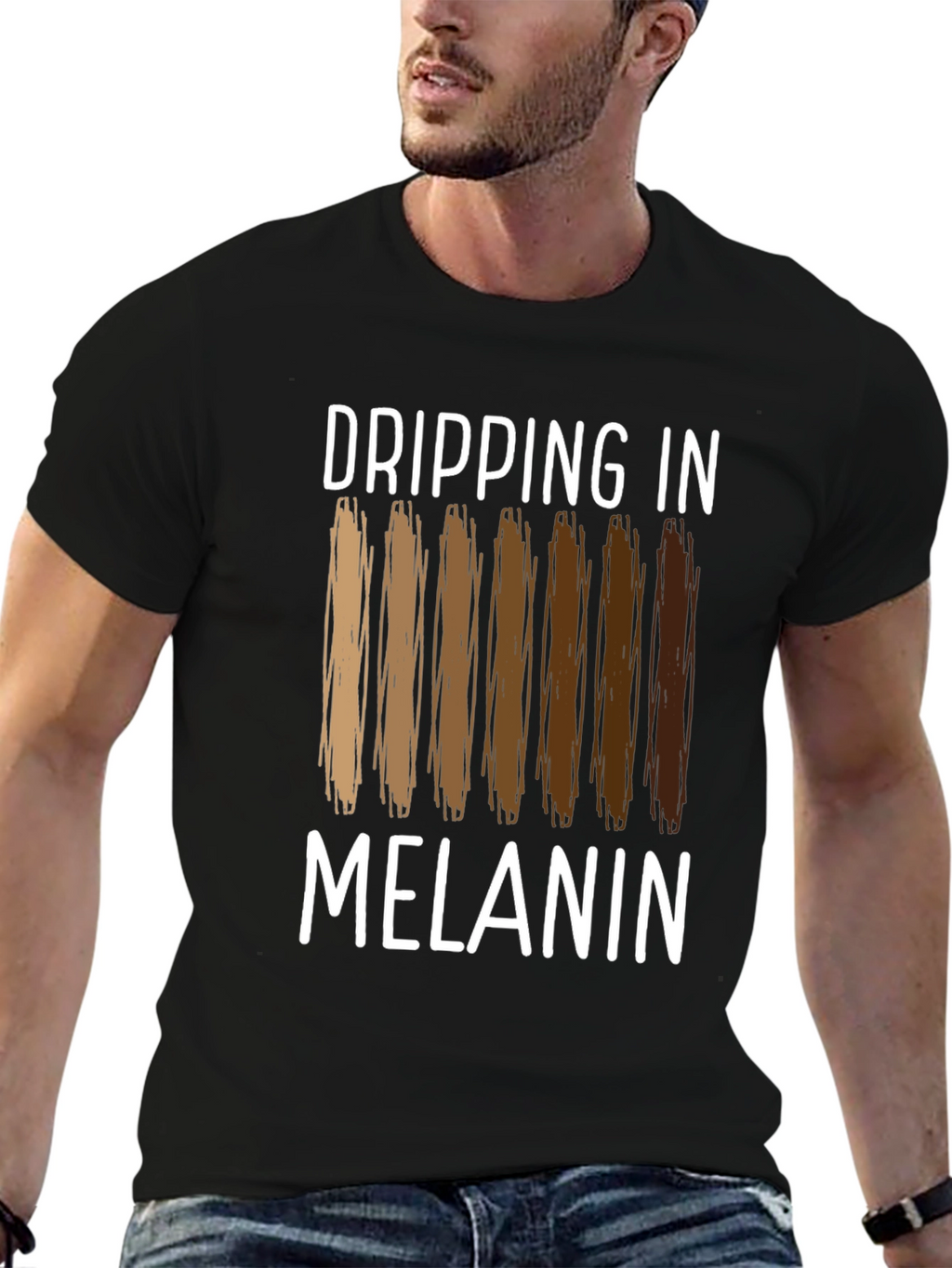 Dripping in Melanin Graphic Tee - Black