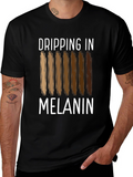 Dripping in Melanin Graphic Tee - Black