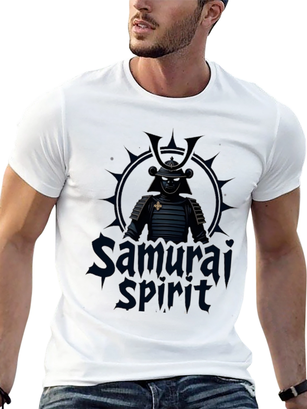 Samurai Spirit Graphic Black T-Shirt