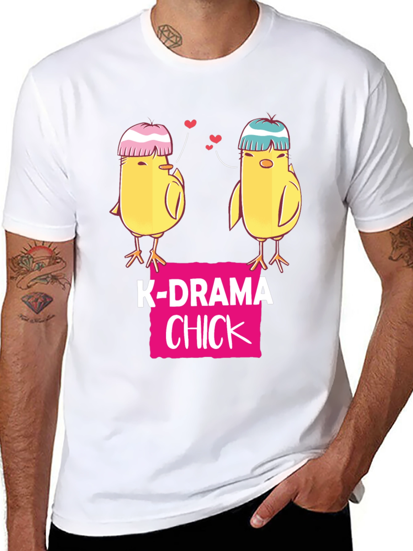 K-Drama Chick Graphic Tee - Cute K-Pop Lover Shirt