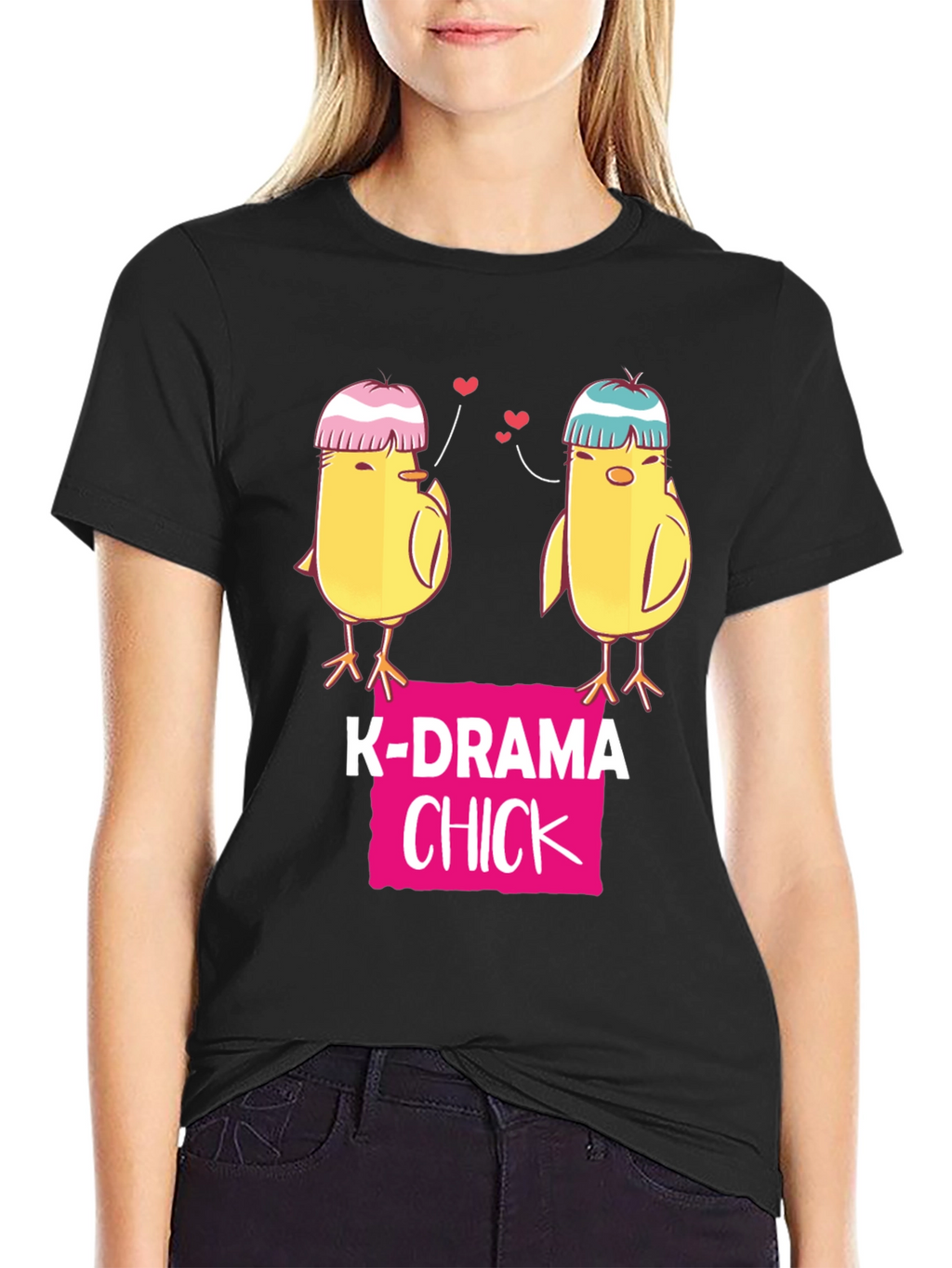 K-Drama Chick Graphic Tee - Cute K-Pop Lover Shirt